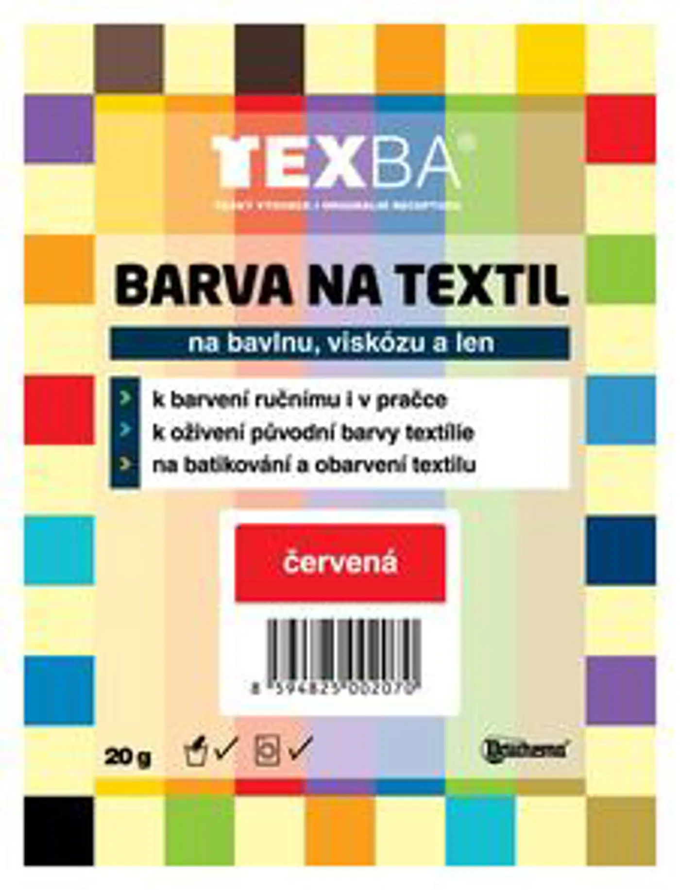Barva na textil Texba 20g 03 Červená  - fotografie 1