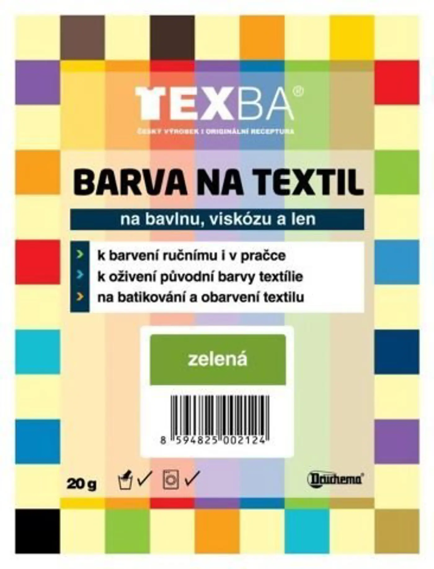 Barva na textil Texba 20g zelená  - fotografie 1