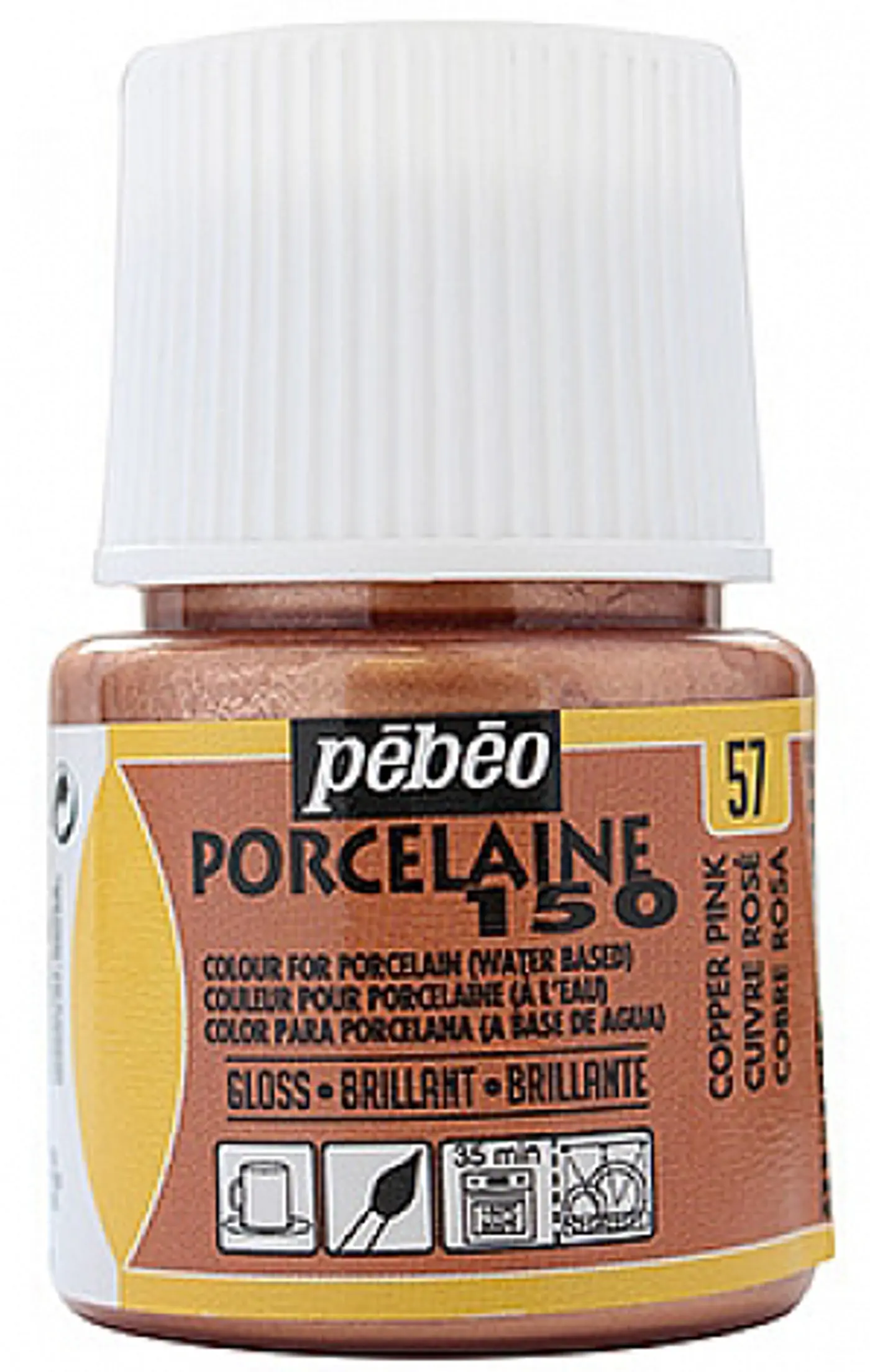 Barva na porcelán Porcelaine 45ml  57 měděná růžová - fotografie 1