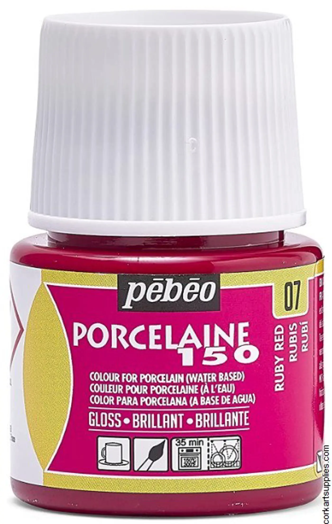 Barva na porcelán Porcelaine 45ml 07 červená rubínová - fotografie 1