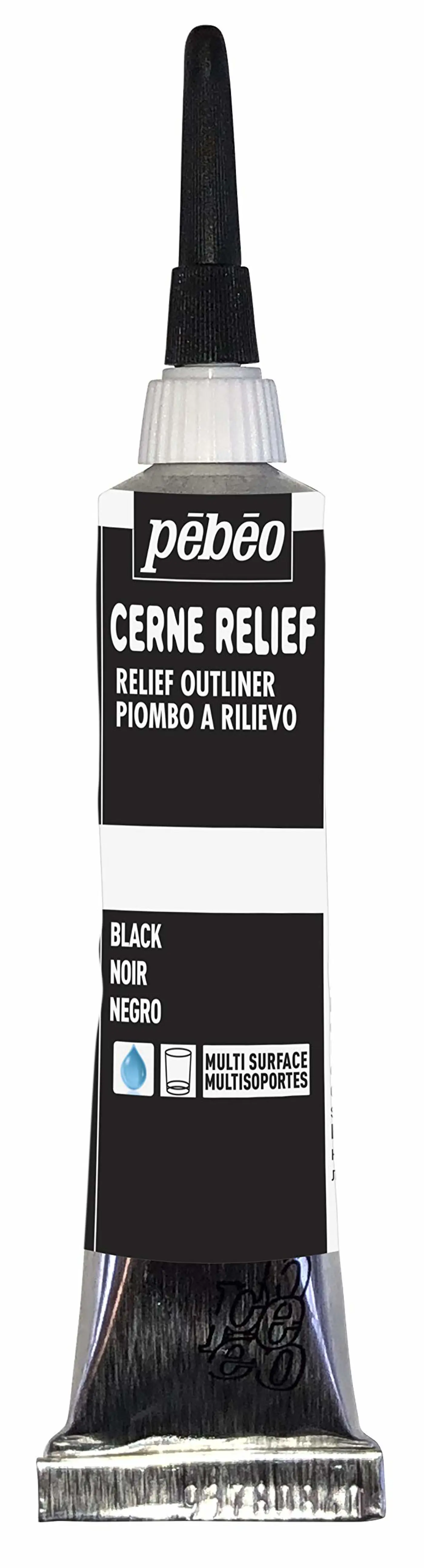 Nevypalovací kontura na sklo Cerne Relief 20ml černá - fotografie 1