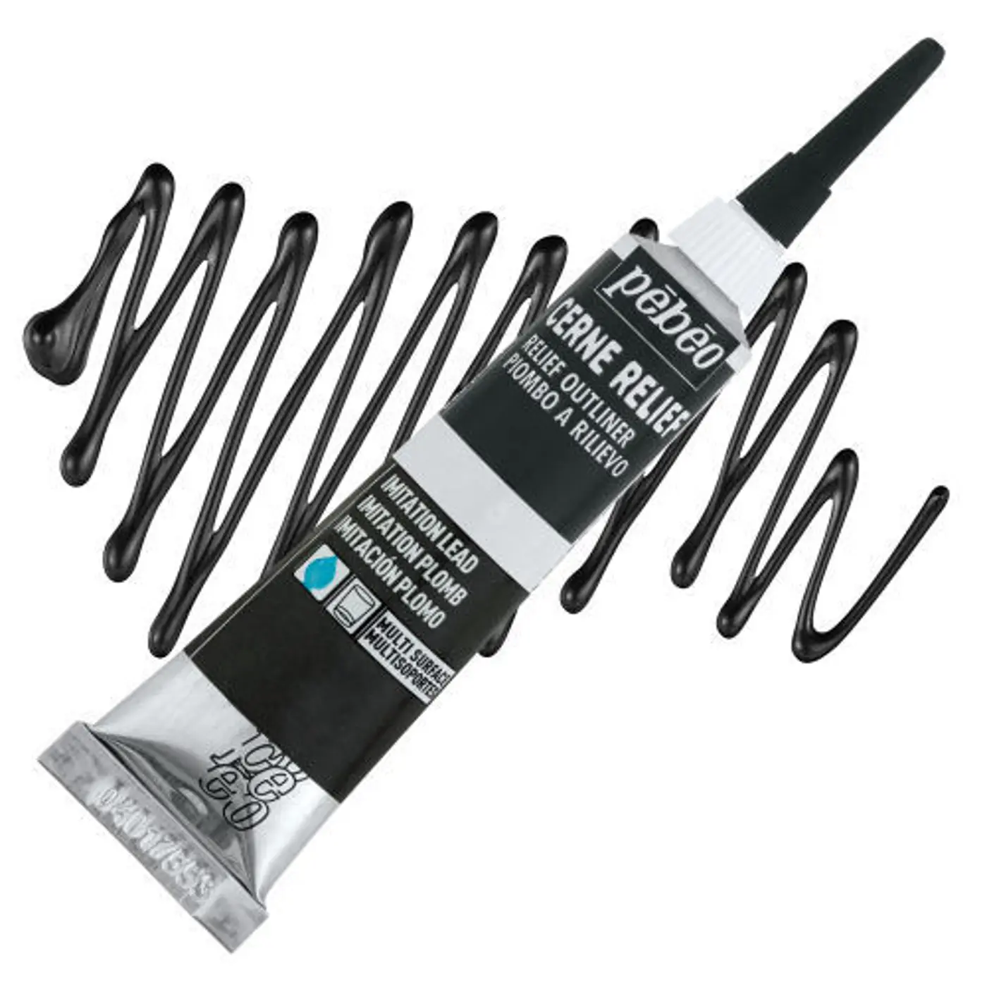 Nevypalovací kontura na sklo Cerne Relief 20ml cínová - fotografie 1