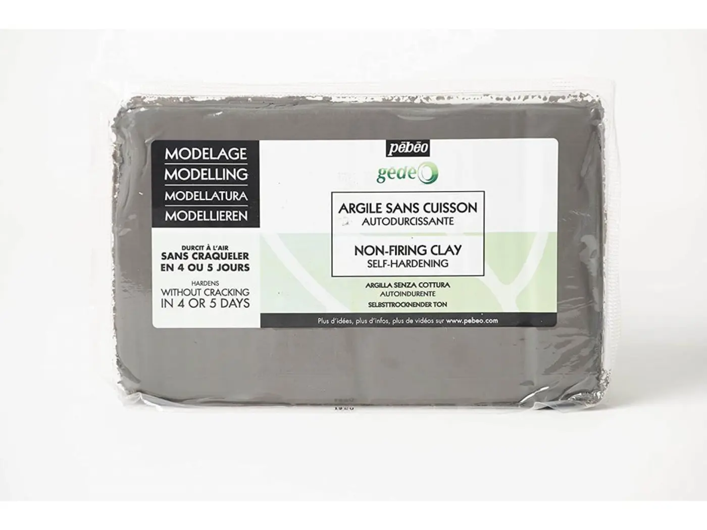 Samotvrdnoucí hmota Pébéo 1,5kg šedá - fotografie 1