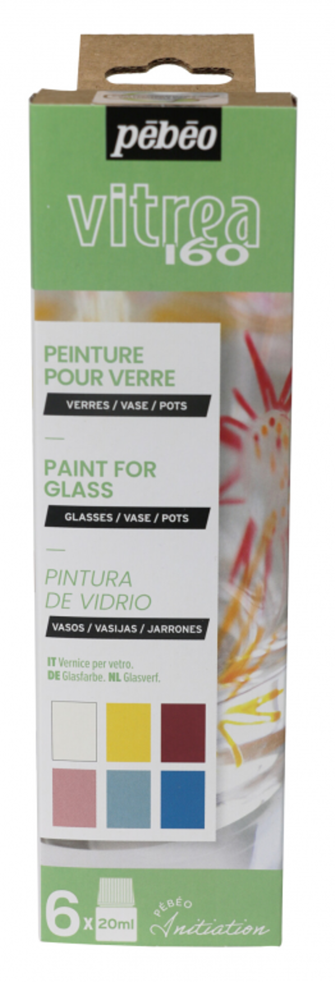 Sada barev na sklo Vitrea 6x20ml - fotografie 1