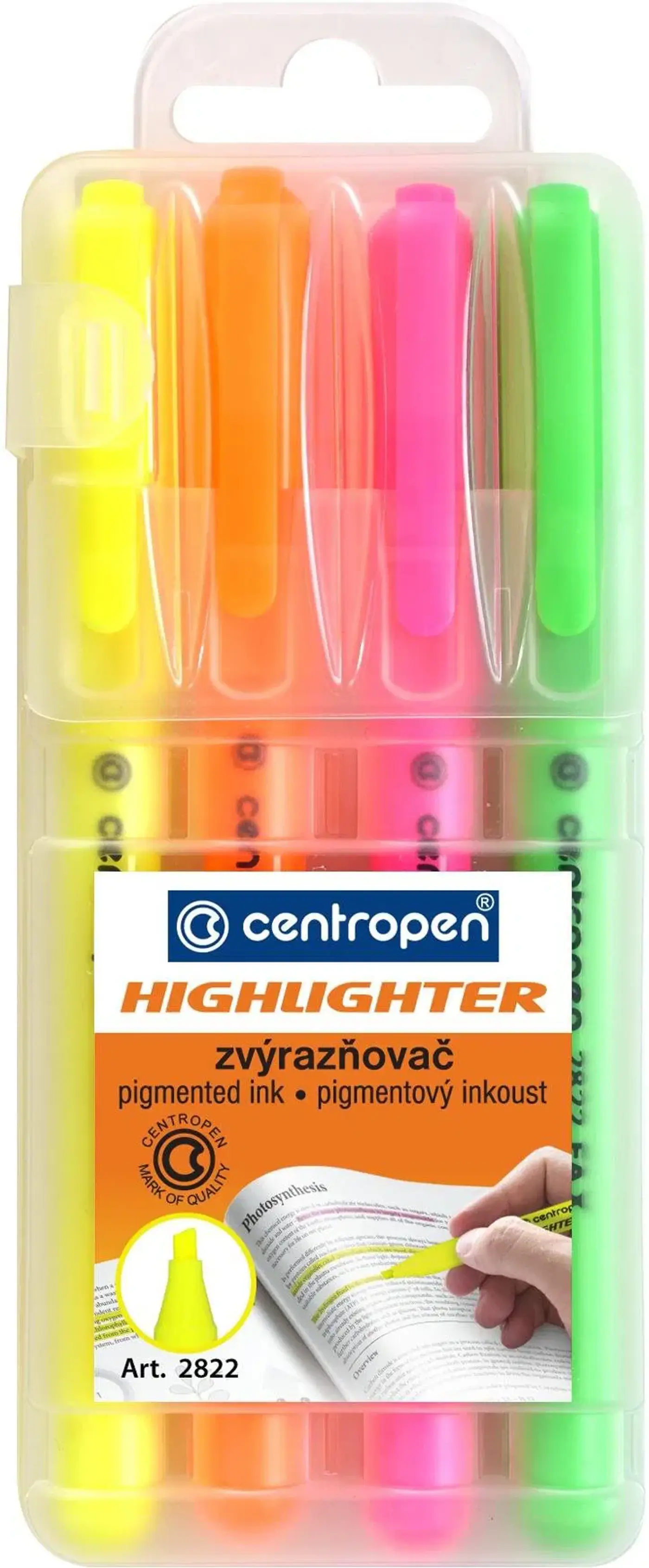 Zvýrazňovače Centropen 2822 4ks - fotografie 1