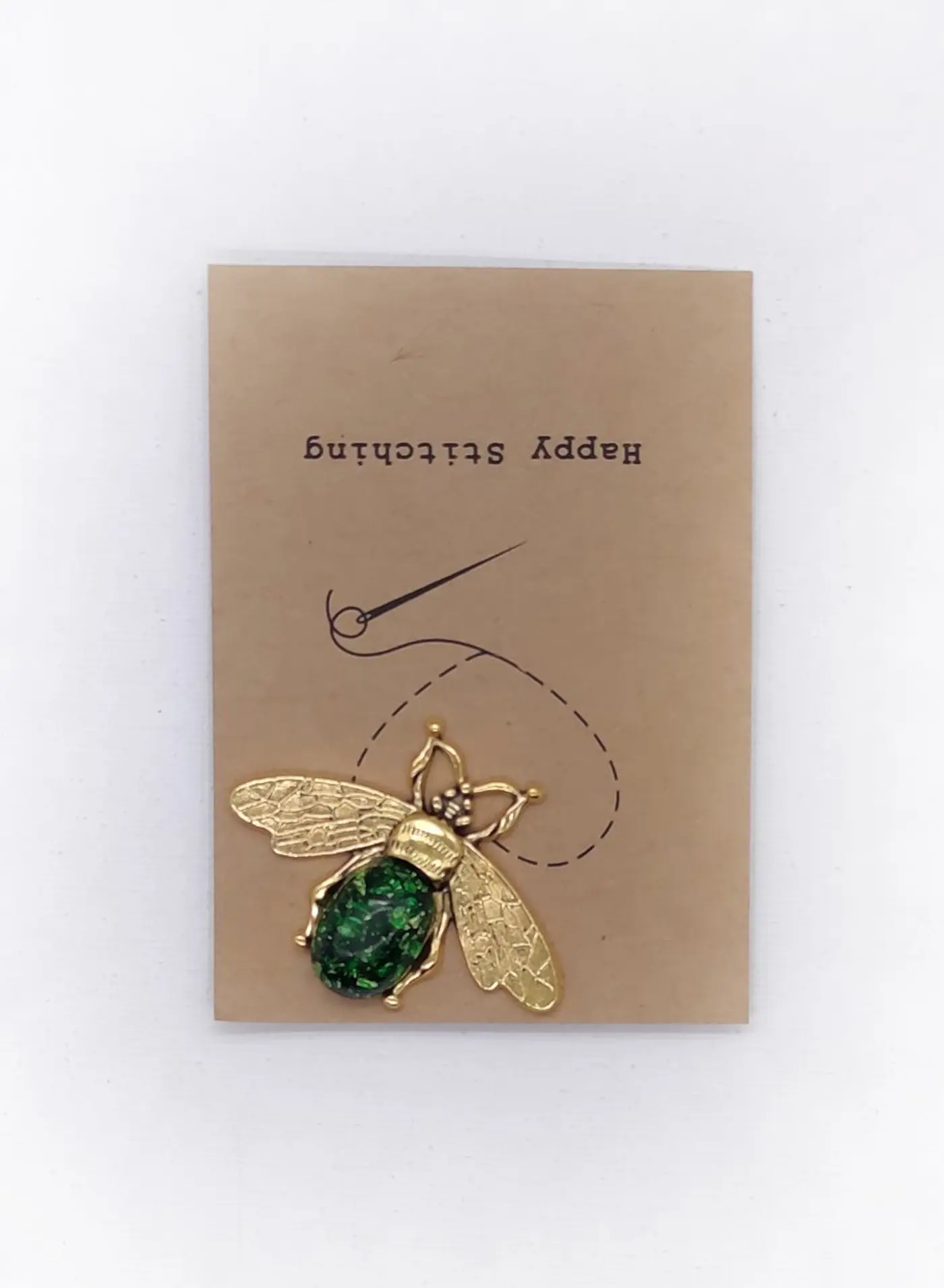 Magnet na jehlu (needle minder) Včela Zelená  - fotografie 1