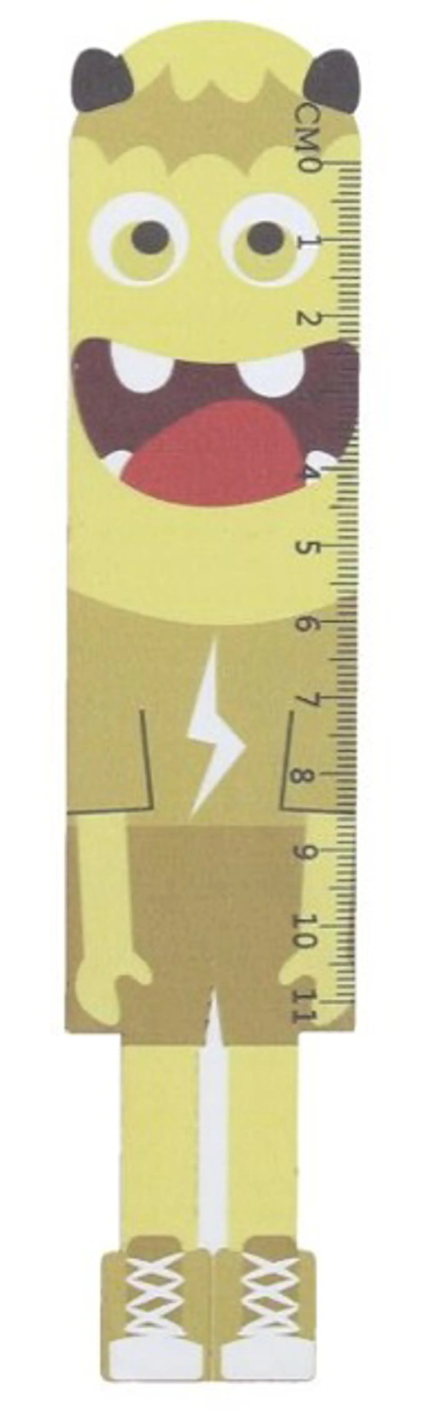 Dřevěná pravítka Příšerky 15cm Žlutá  - fotografie 1
