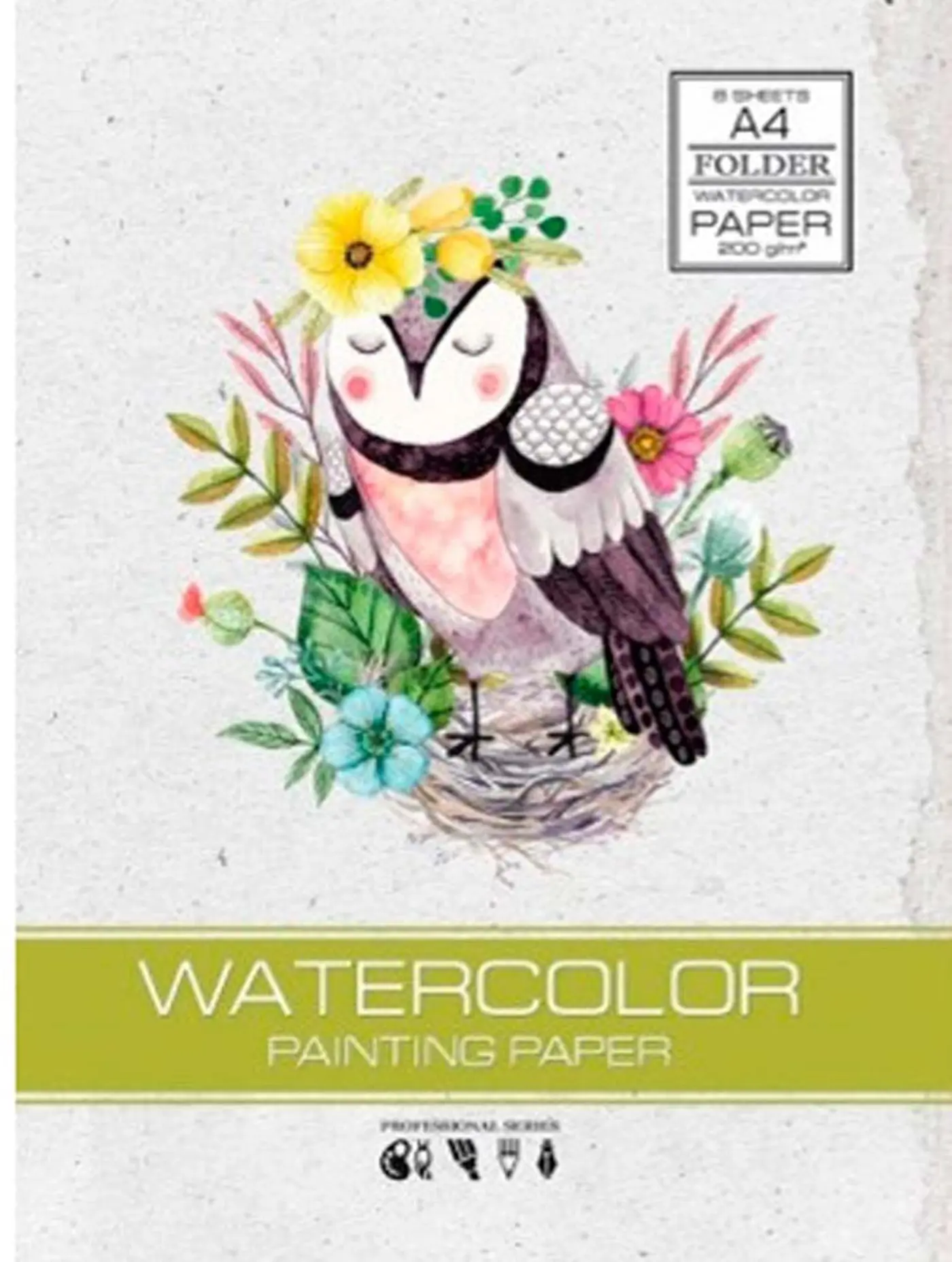 PAPER SET LOVELY A4  sova - fotografie 1