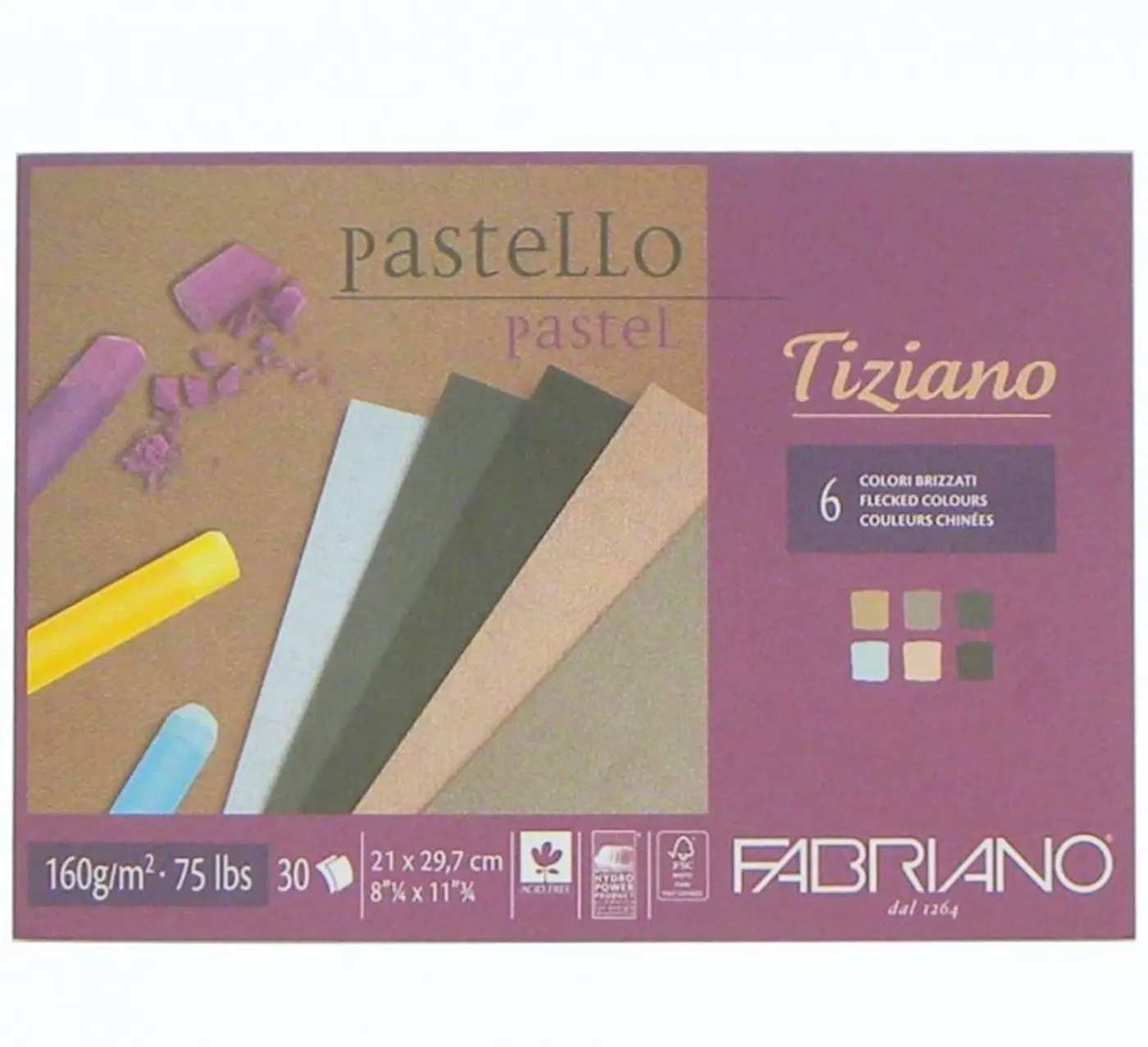 Blok pro pastel Tiziano brizzati A4 160g - fotografie 1