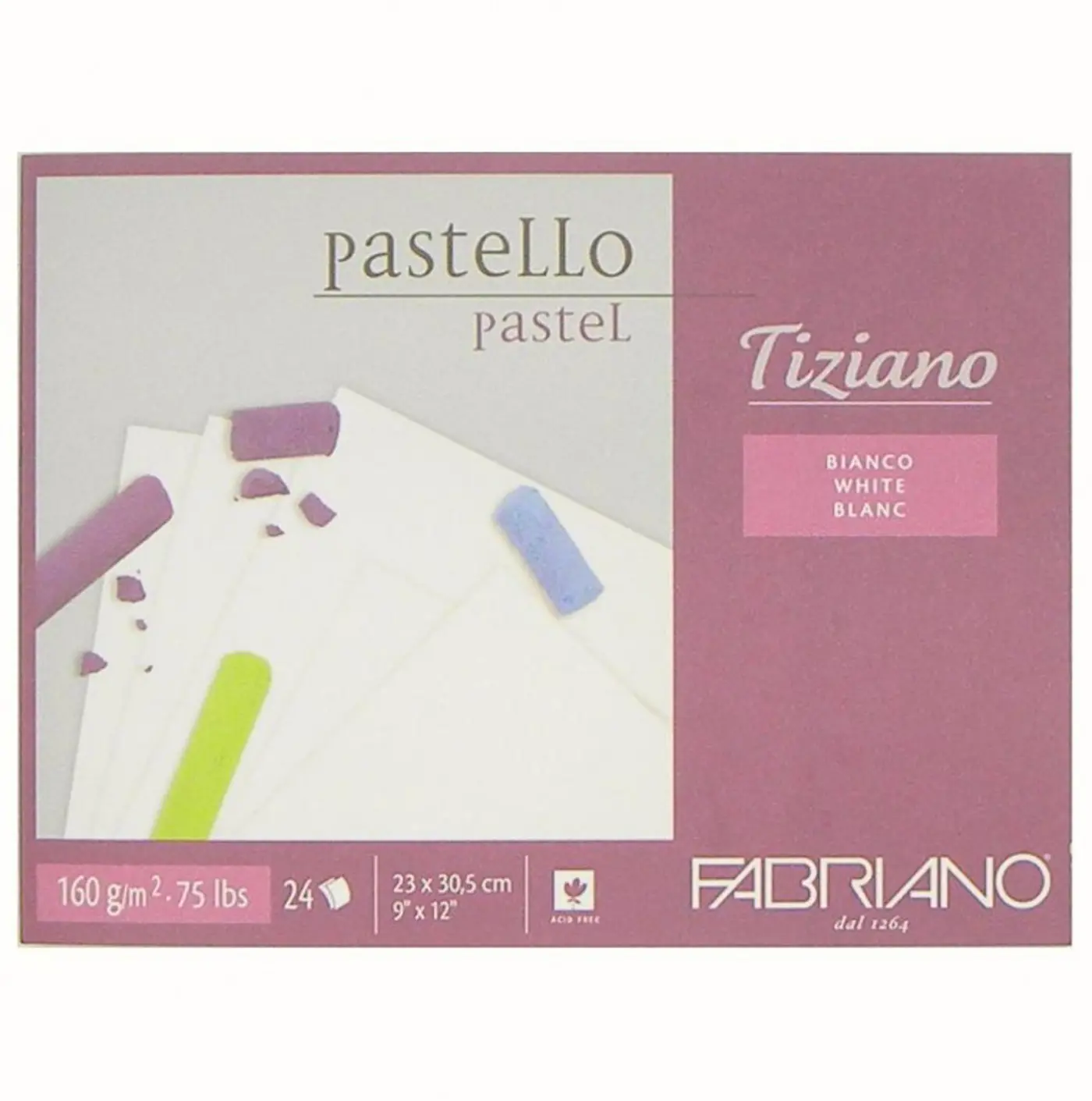Blok pro pastel Tiziano bílý 23x30,5cm 160g - fotografie 1