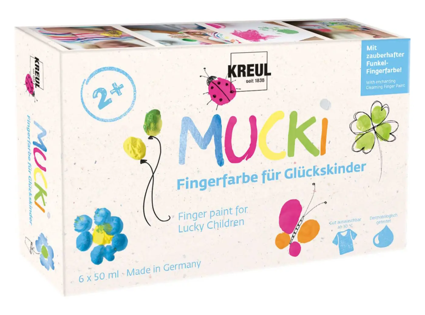 Prstové barvy Mucki 6x50ml - fotografie 1