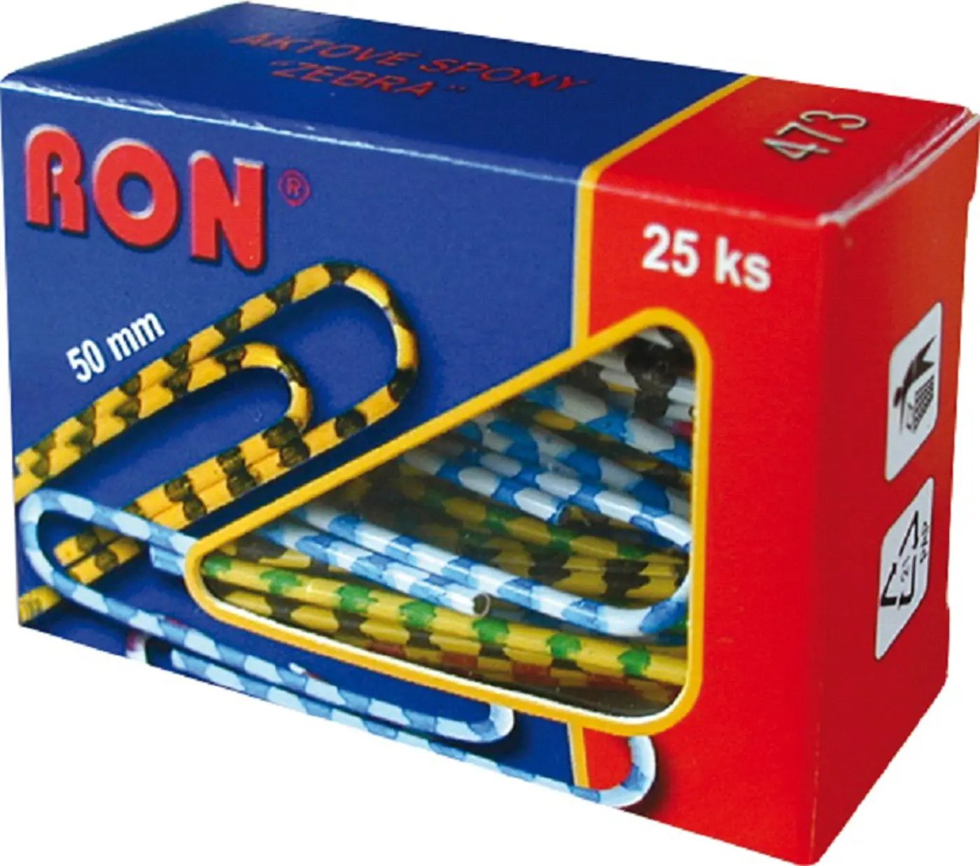 Dopisní spony aktové Zebra RON 473 50mm 25ks - fotografie 1