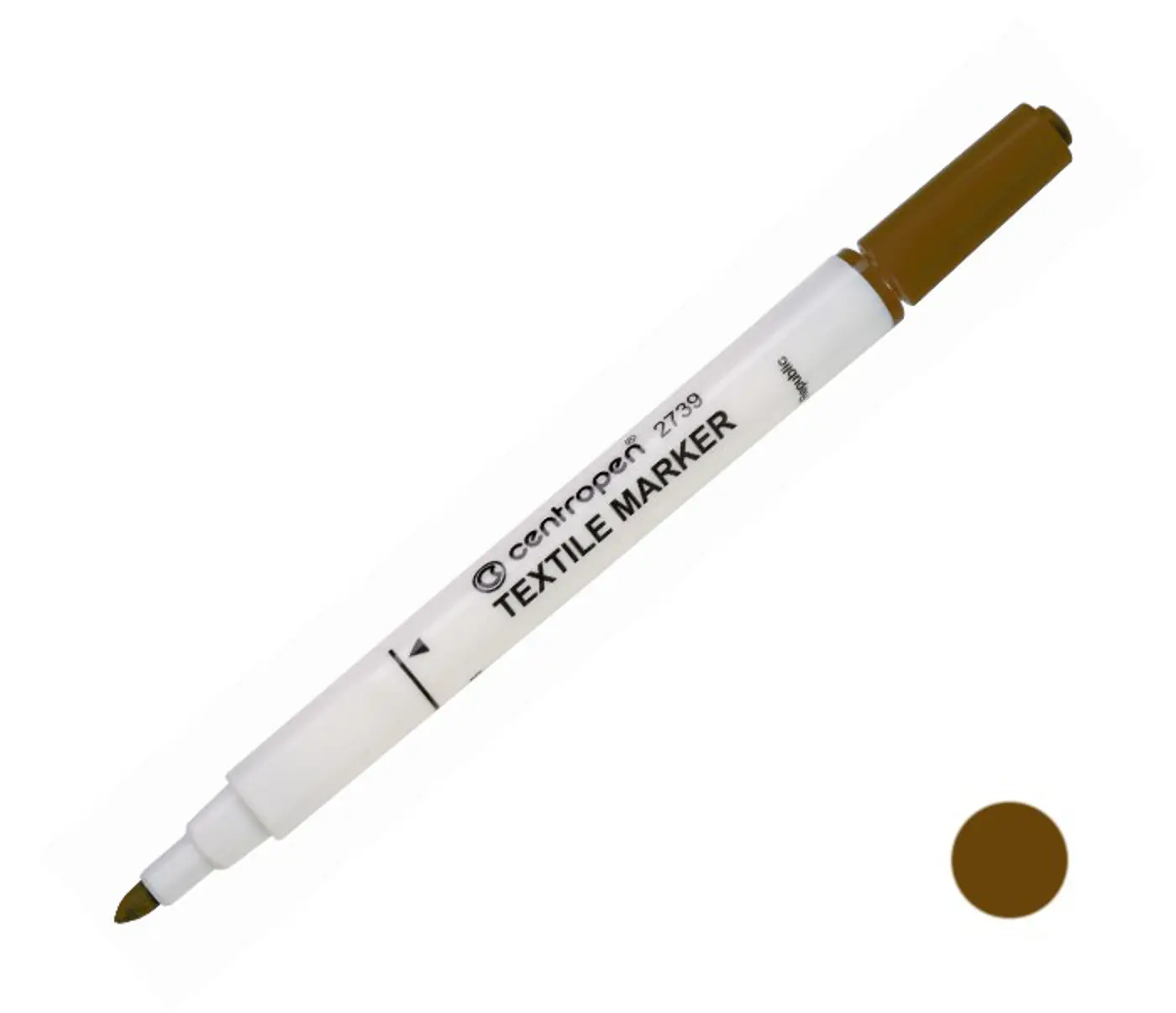 CENTROPEN Popisovač 2739 na textil - 1,8 mm - hnědý - fotografie 1