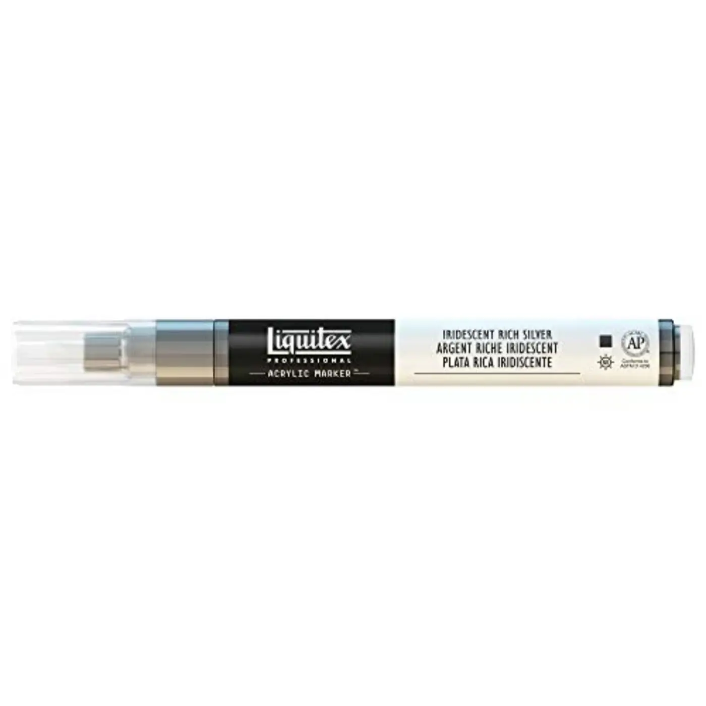 Akrylový marker Liquitex iridescent rich silver - fotografie 1