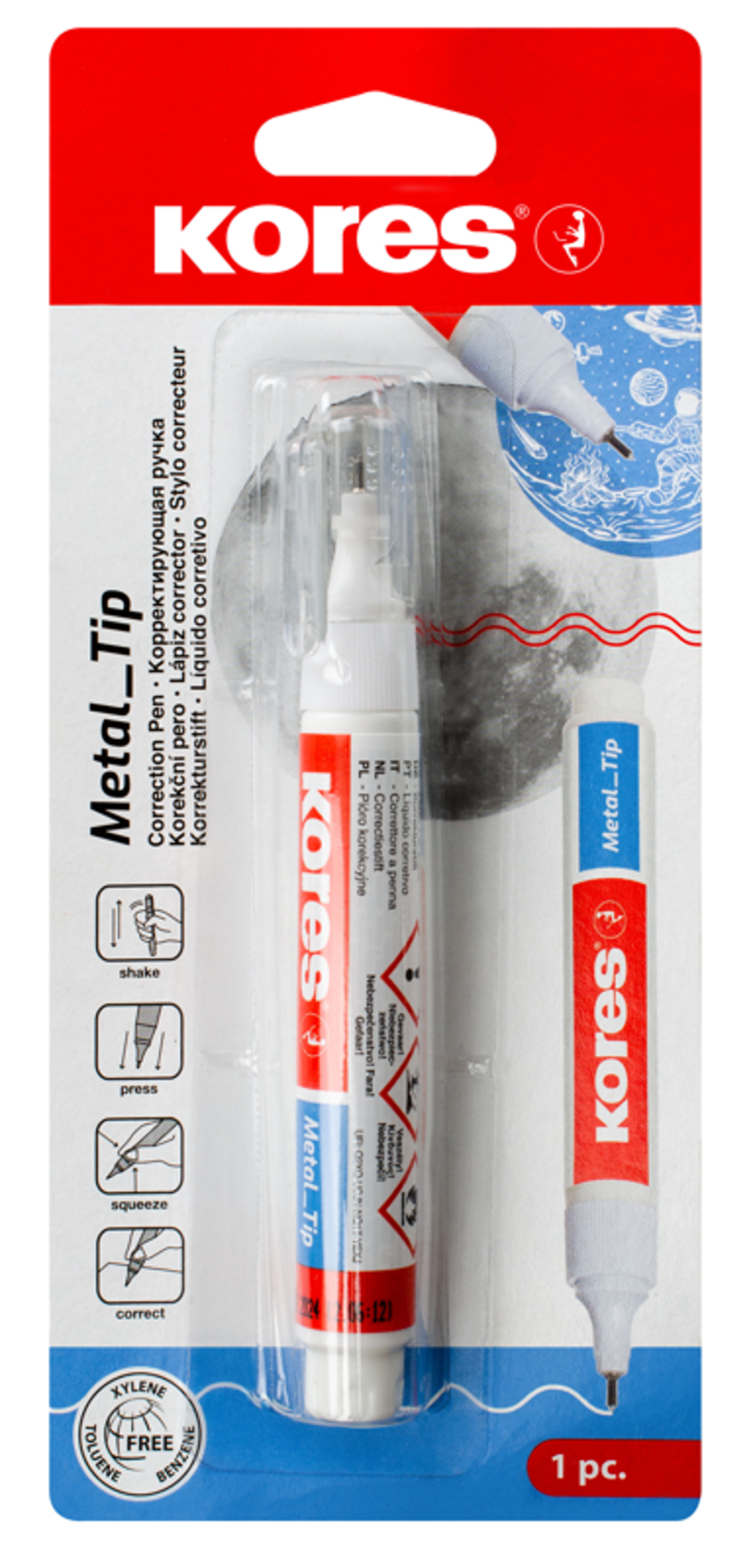 Korekční pero Kores Metal Tip 10g - fotografie 1