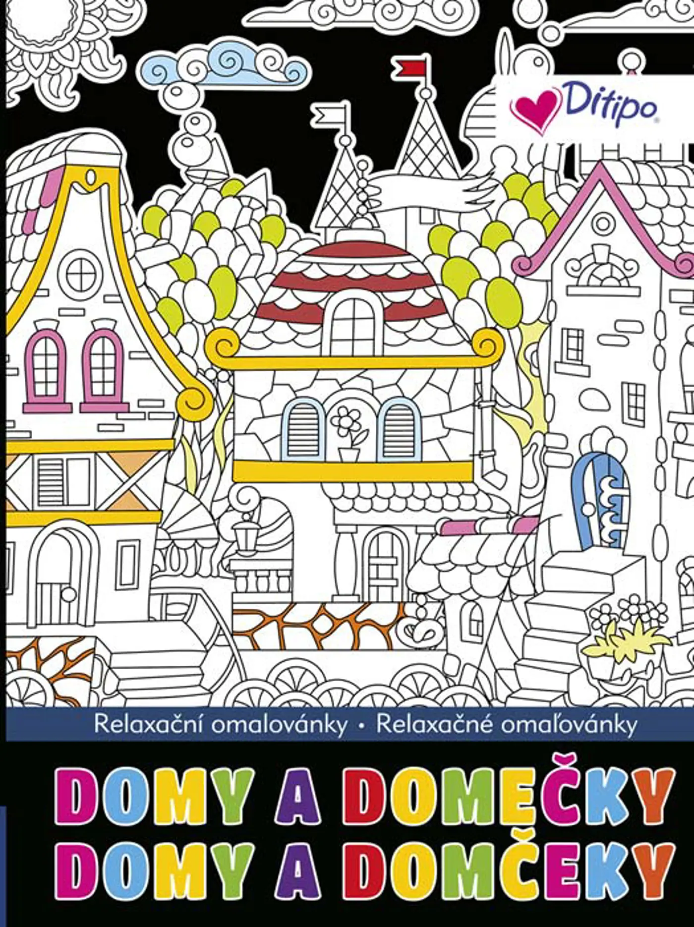 Relaxační omalovánky zlacené - Domy a domečky  - fotografie 1