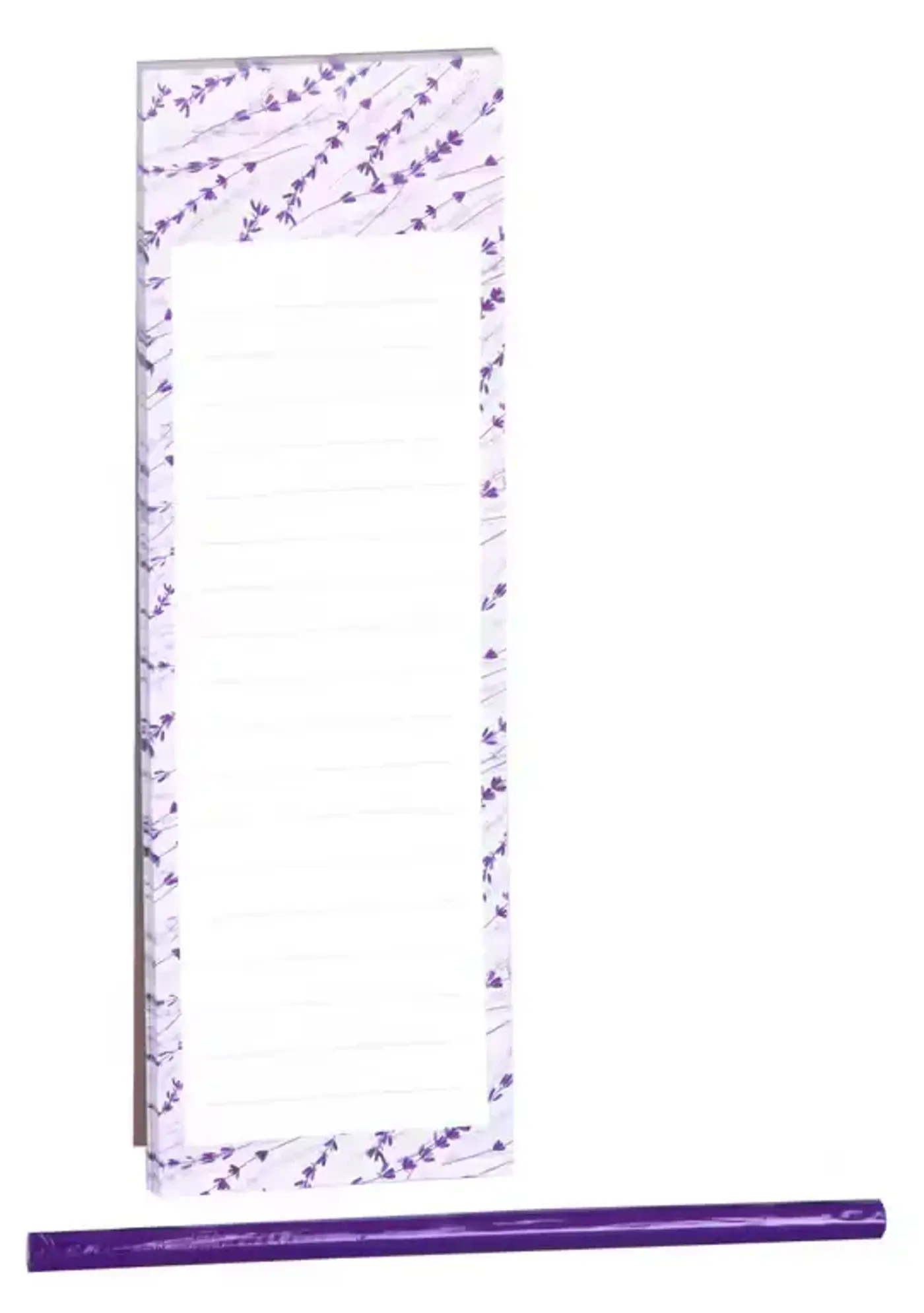Magnetický blok s tužkou 7,5 x 24 cm levandule - fotografie 1