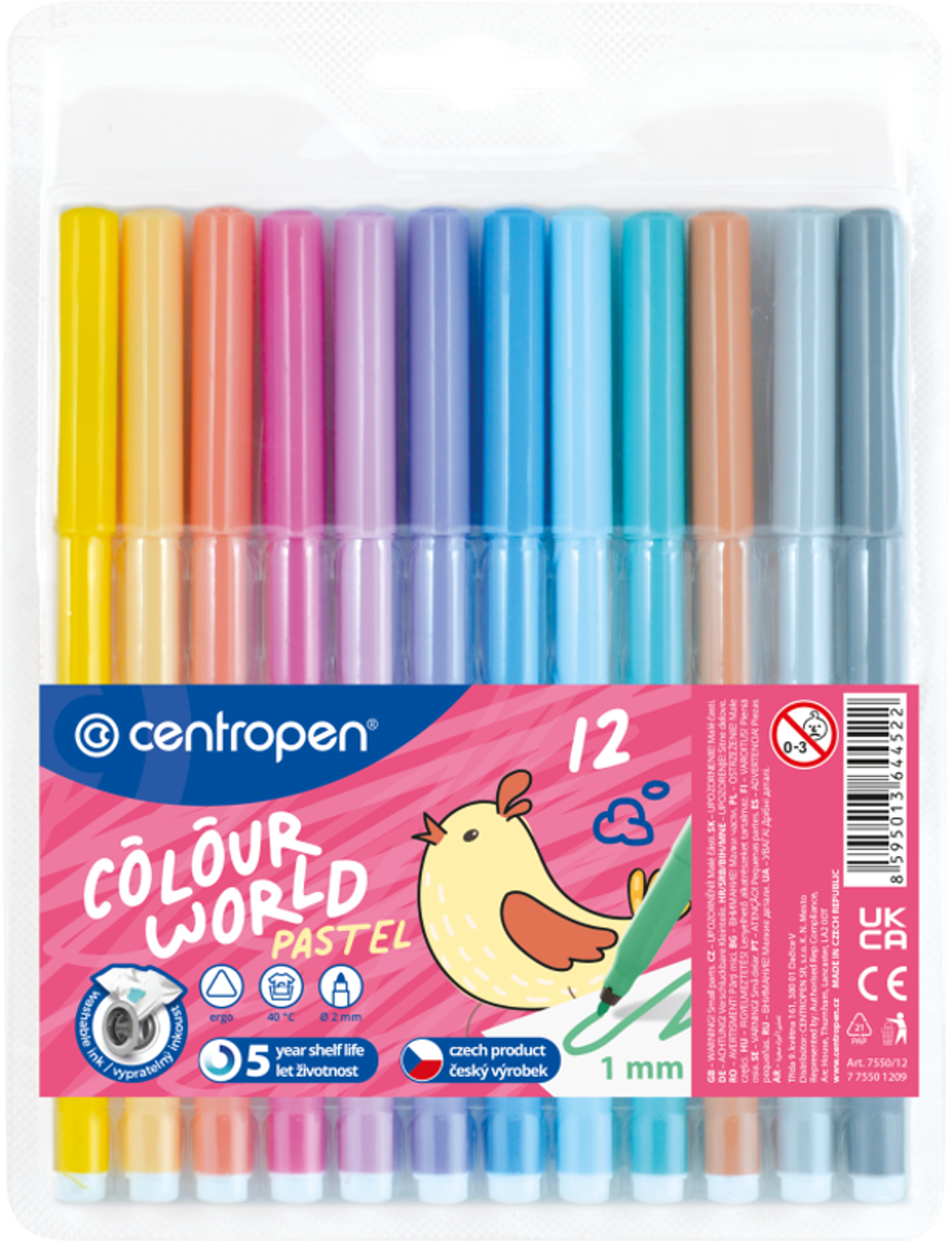 Popisovače Centropen Pastel 12ks - fotografie 1