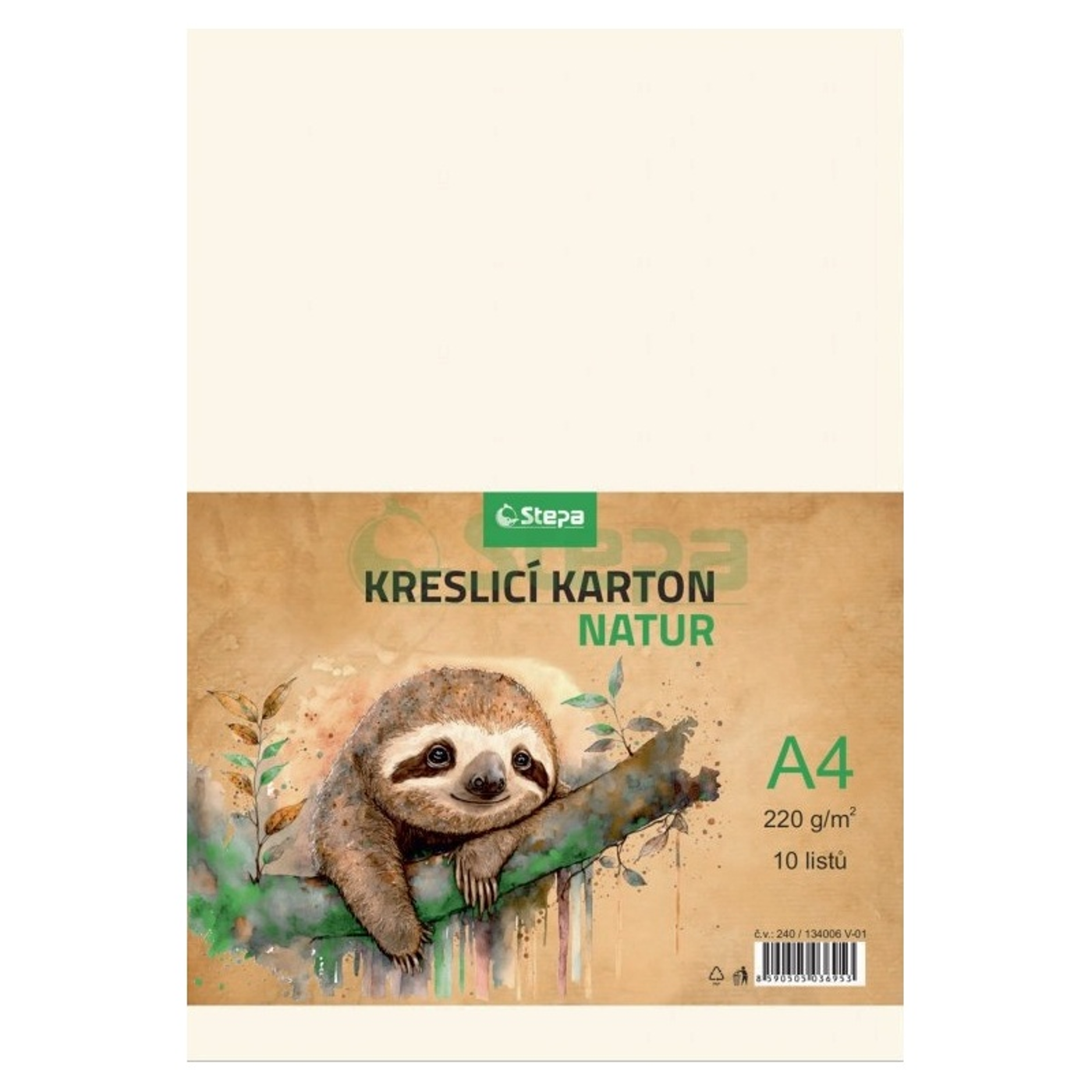 Kreslicí karton A4 220g 10ks natur - fotografie 1