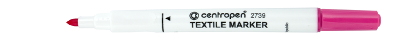 Popisovač na textil Centropen 2739 růžový - fotografie 1