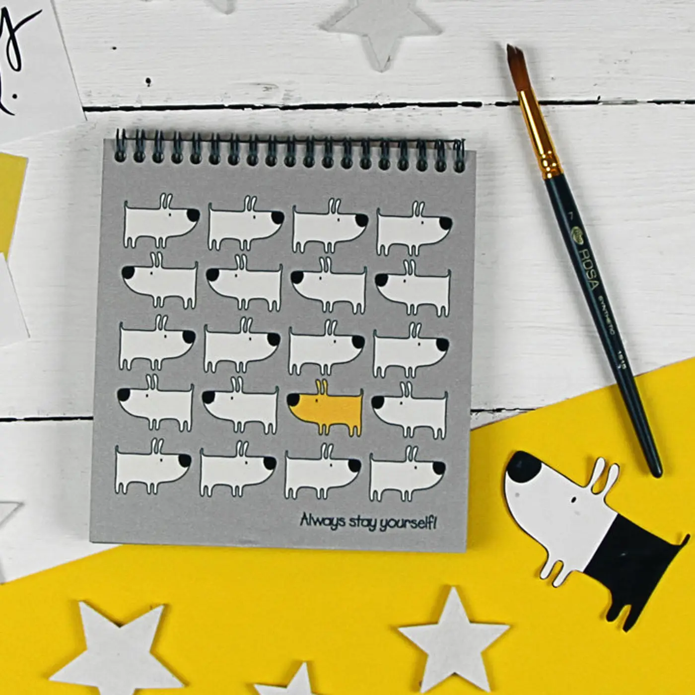 Blok Sketchbook Always stay yourself! - fotografie 2