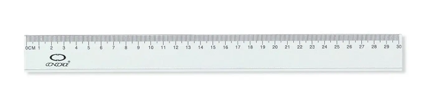 Pravítko Concorde 30cm transparentní - fotografie 1
