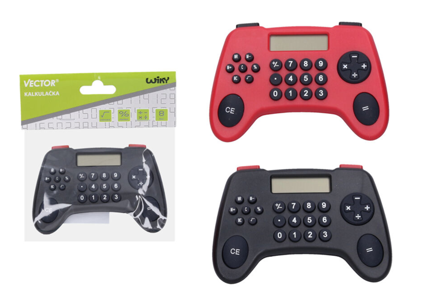 Kalkulačka Gamepad Vector Černá - fotografie 1