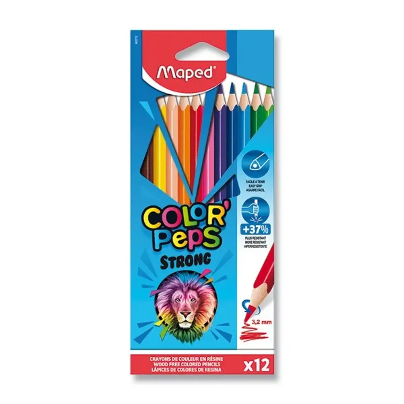 Pastelky MAPED Color´Peps STRONG - 12 barev - fotografie 1