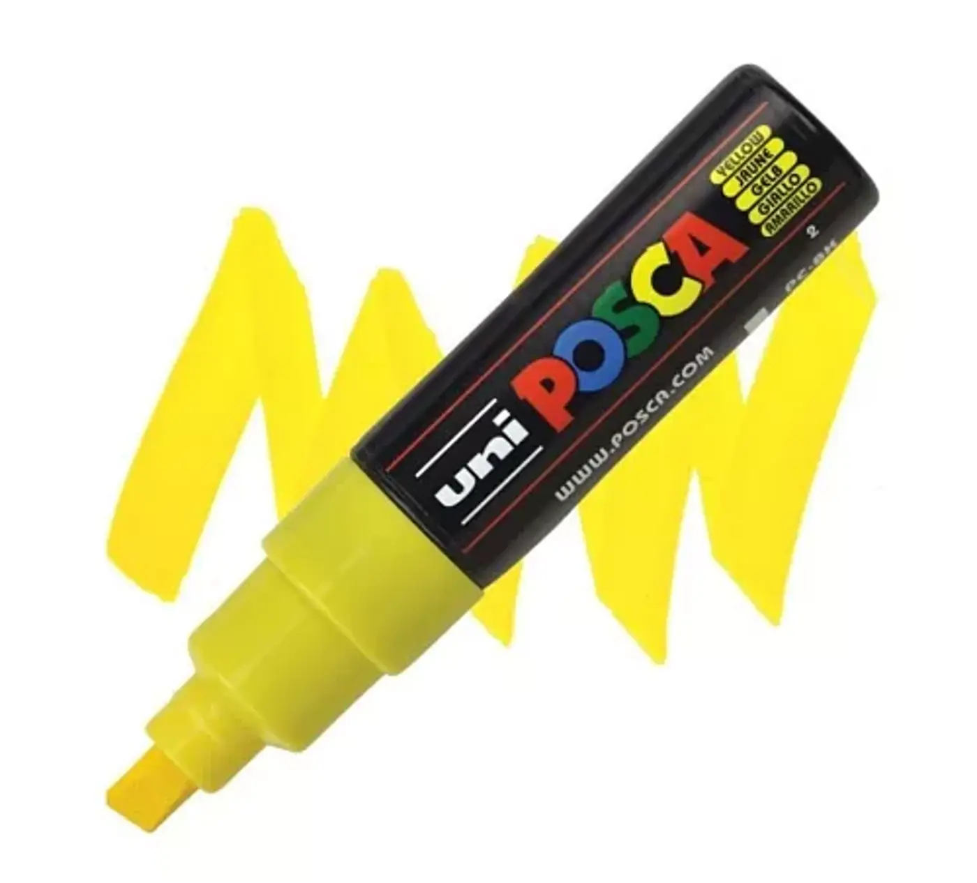 Akrylový fix Uni Posca PC-8K 8 mm – 2 Yellow - fotografie 1
