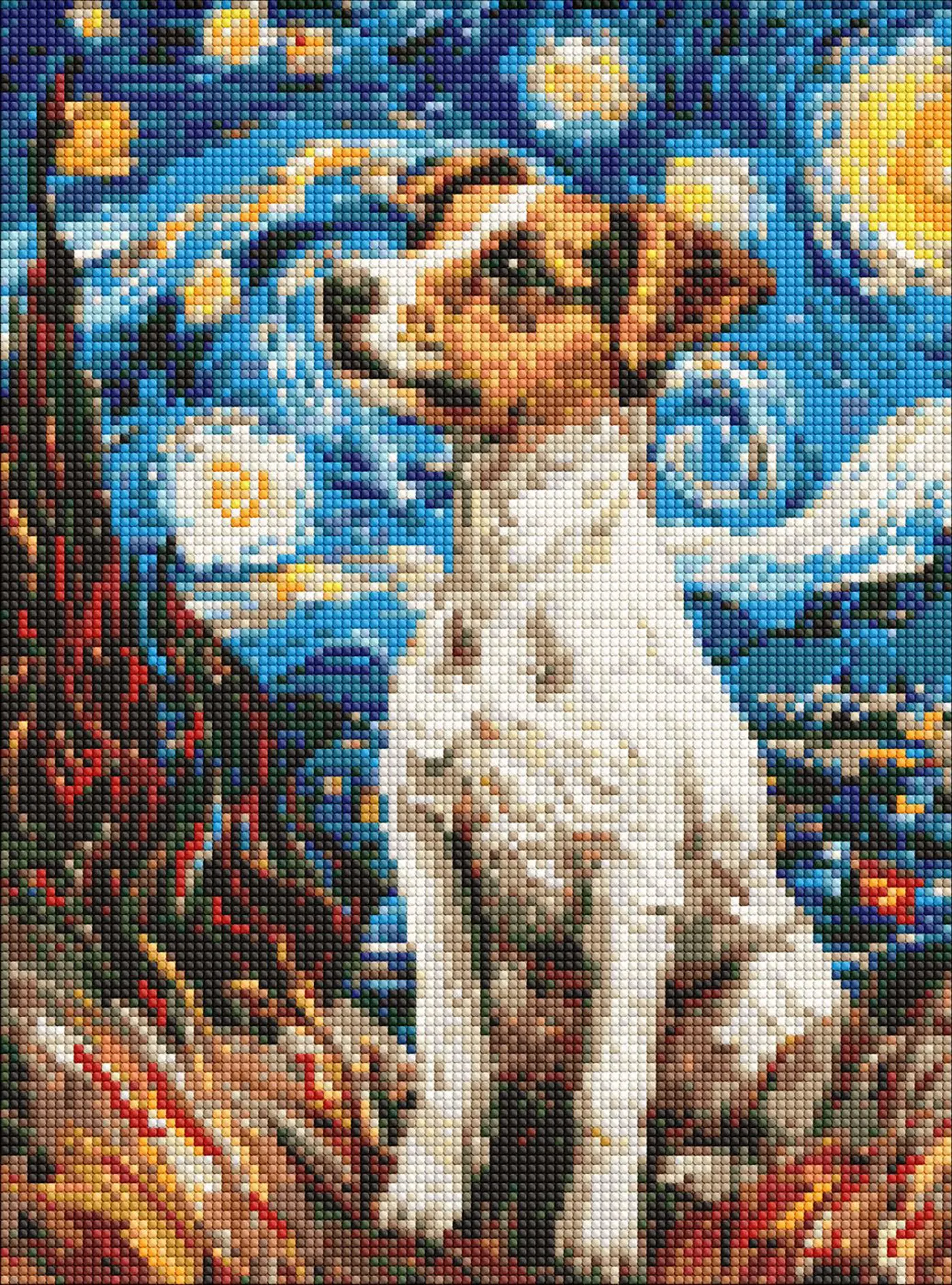 Diamantová mozaika 30×40 cm – kreativní sada s kamínky  Okouzlující Jack Russell teriér - fotografie 1
