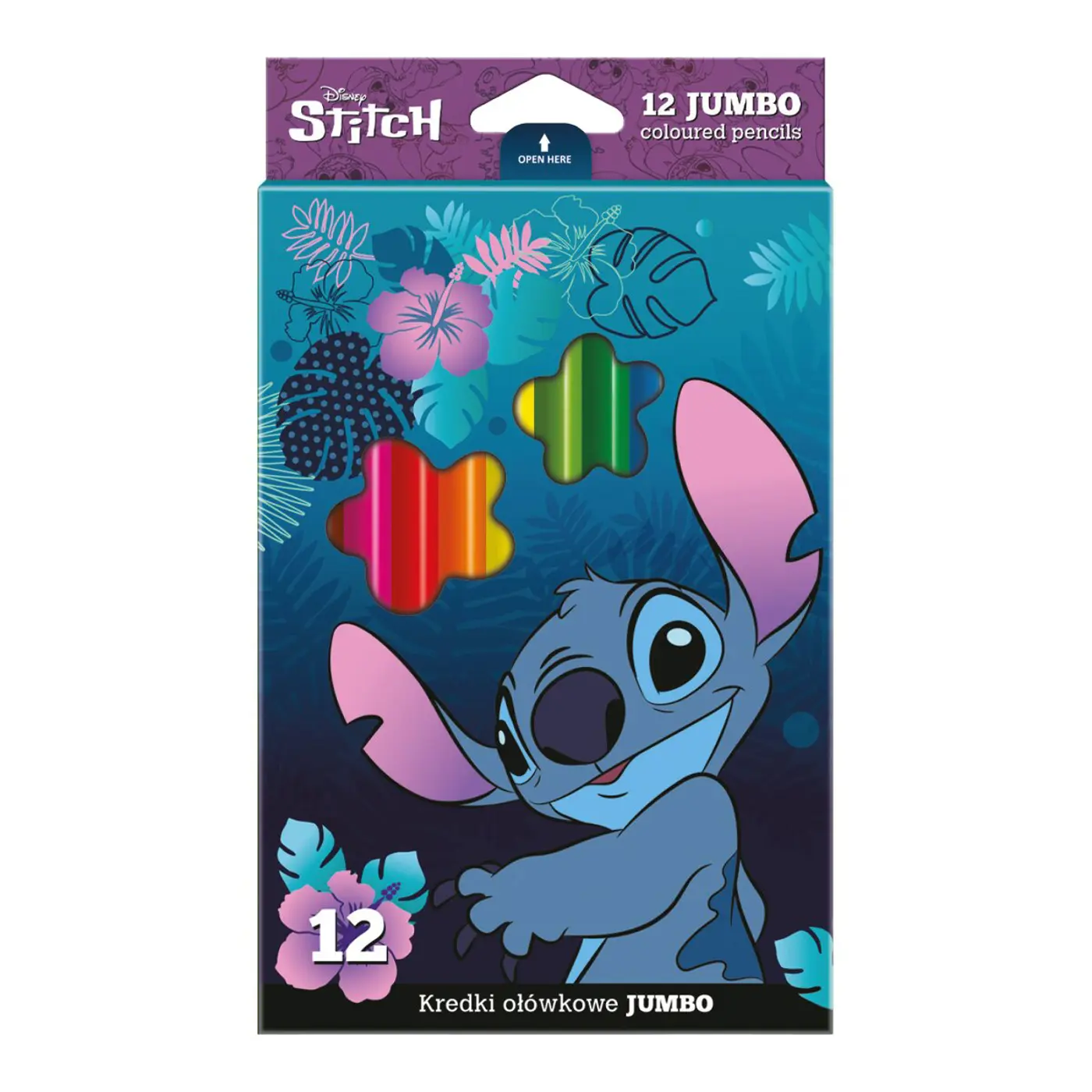 Trojhranné pastelky Colorino Stitch Jumbo 12ks - fotografie 1