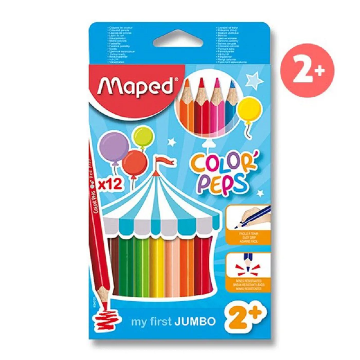 Trojhranné pastelky Maped Color'Peps Star Jumbo 12ks - fotografie 1