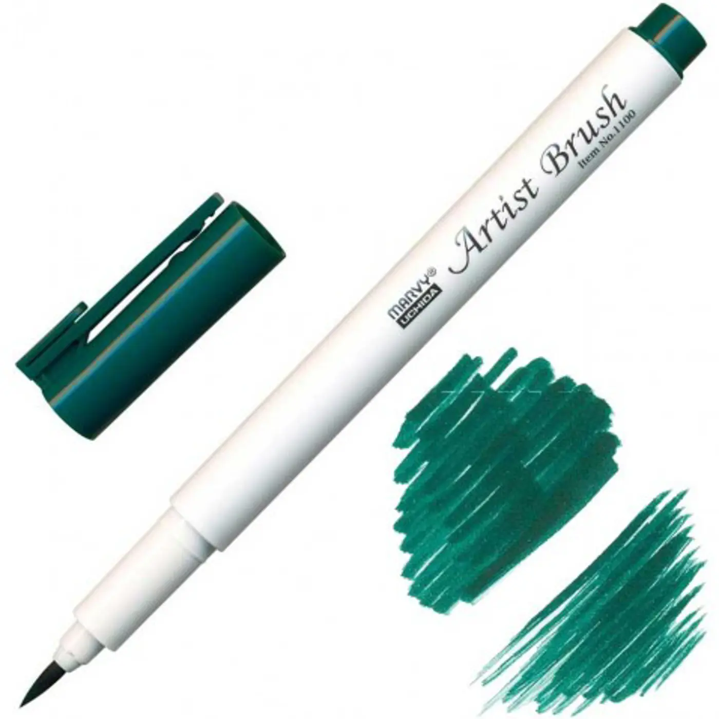 Štětcový fix MARVY BOTTLE GREEN Artist Brush 1100-25 - fotografie 1