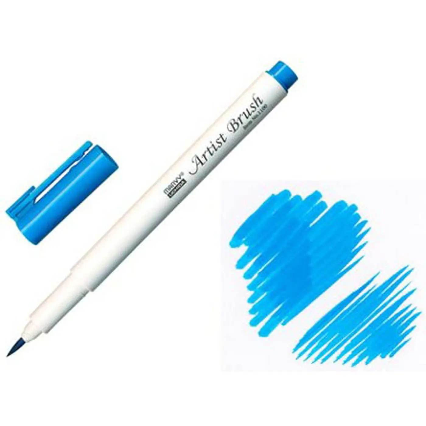 Štětcový fix MARVY Lt. BLUE Artist Brush 1100-10 - fotografie 1