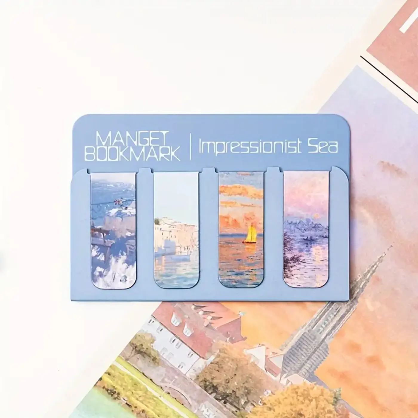 Magnetické záložky 4 ks – Impressionist Sea - fotografie 1