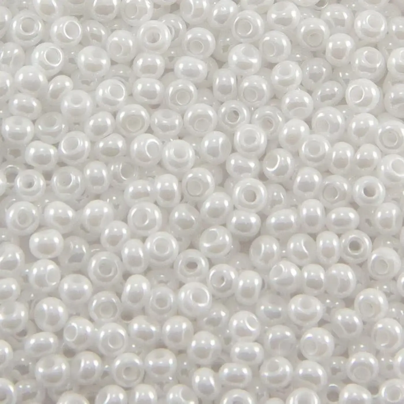 Preciosa rokajl 8/0 – bílý perleťový (46102), 10 g - fotografie 1