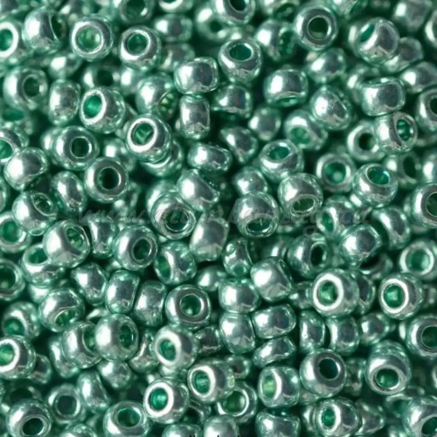 Preciosa rokajl 10/0 – metalický tyrkysově zelený (18165), 10 g - fotografie 1