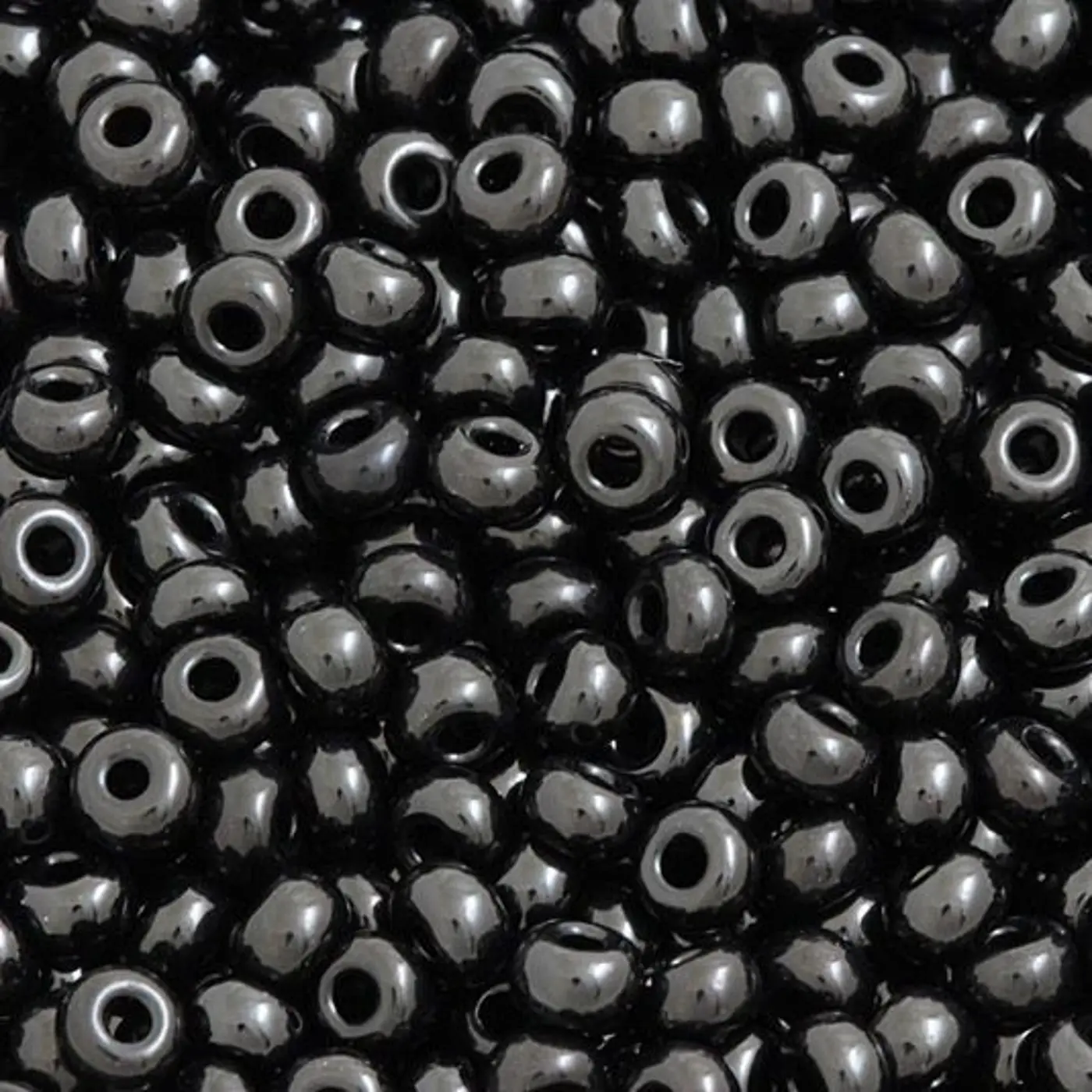 Preciosa rokajl 10/0 – černý lesklý (23980), 10 g - fotografie 1