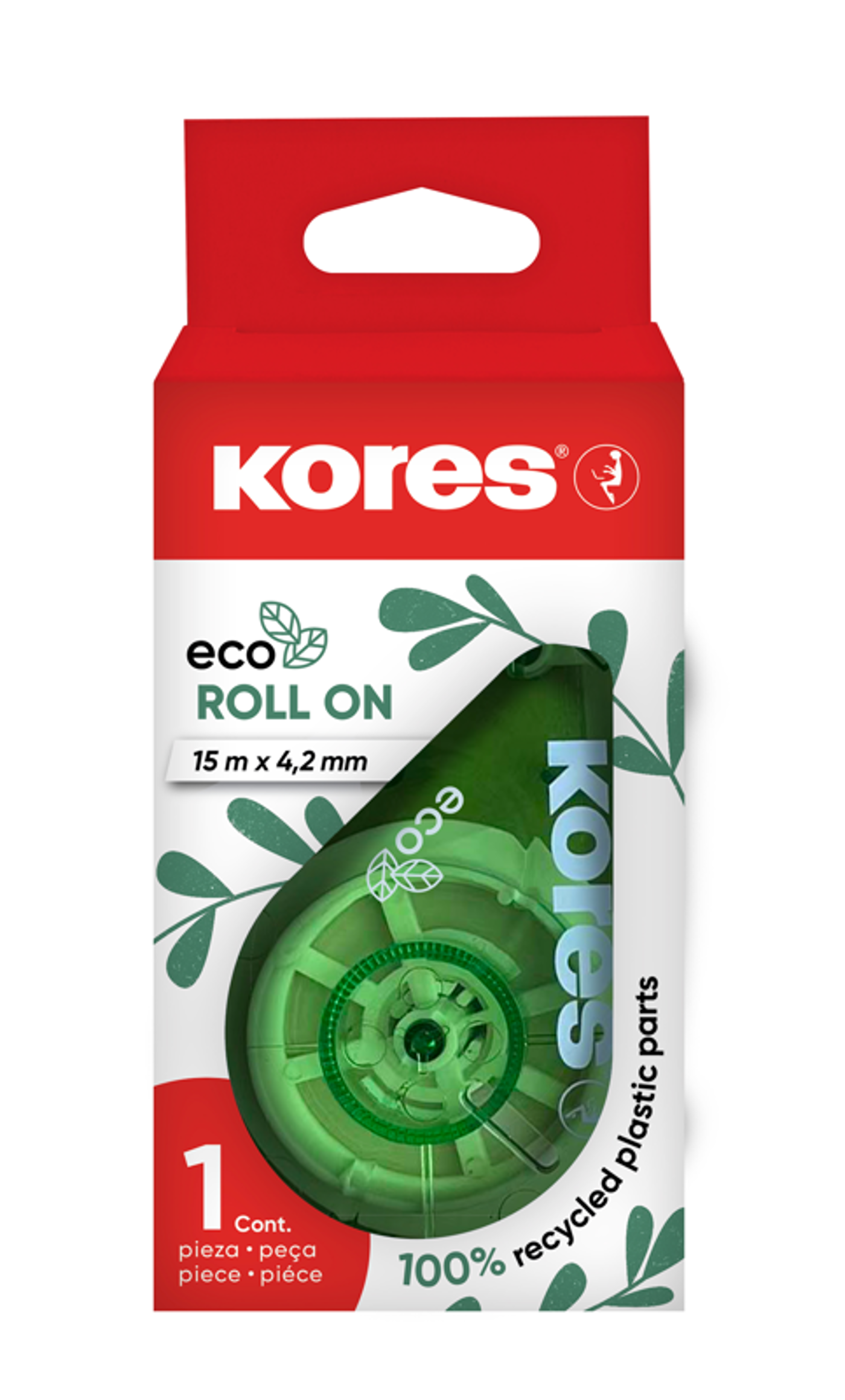 Korekční strojek Kores Roll-On Eco zelený - fotografie 1