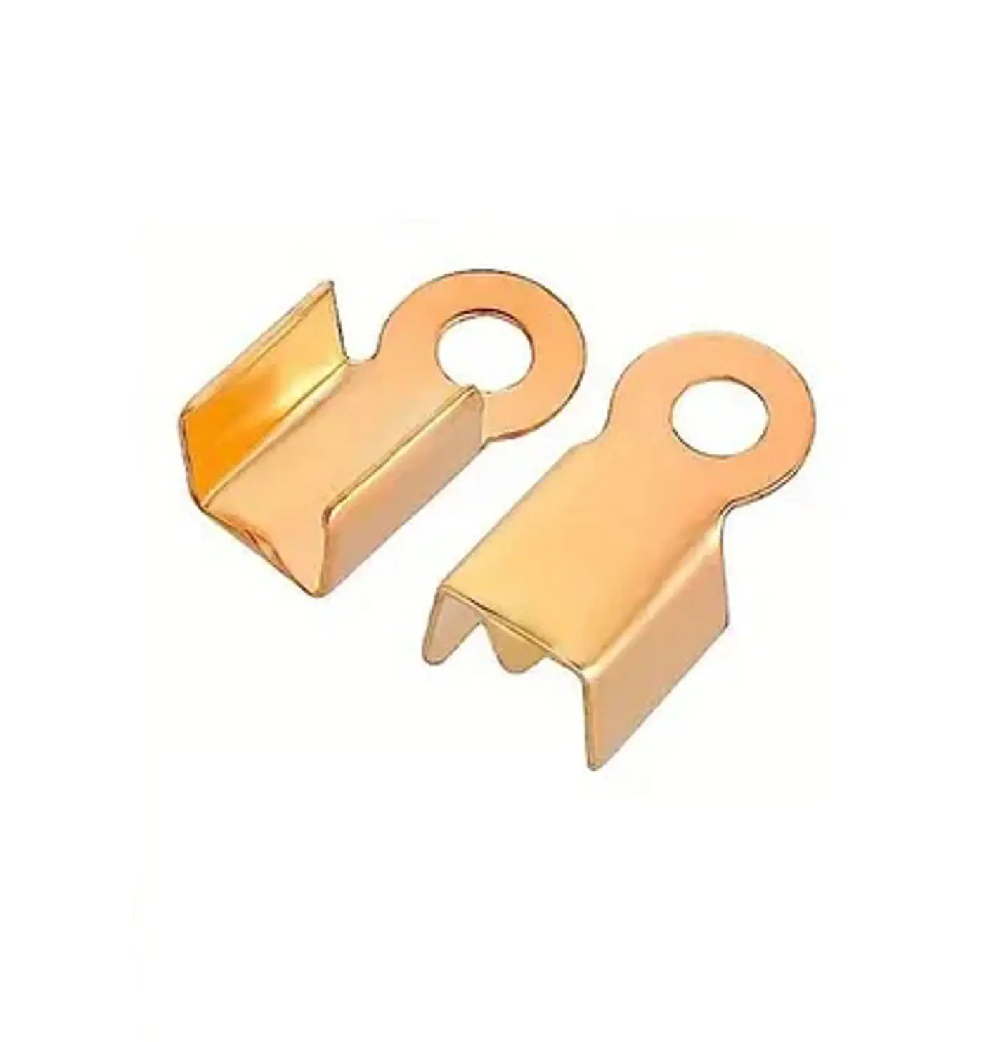 Zamačkávací koncovka – růžové zlato (6 ks) 0.35cm*0.9cm - fotografie 1