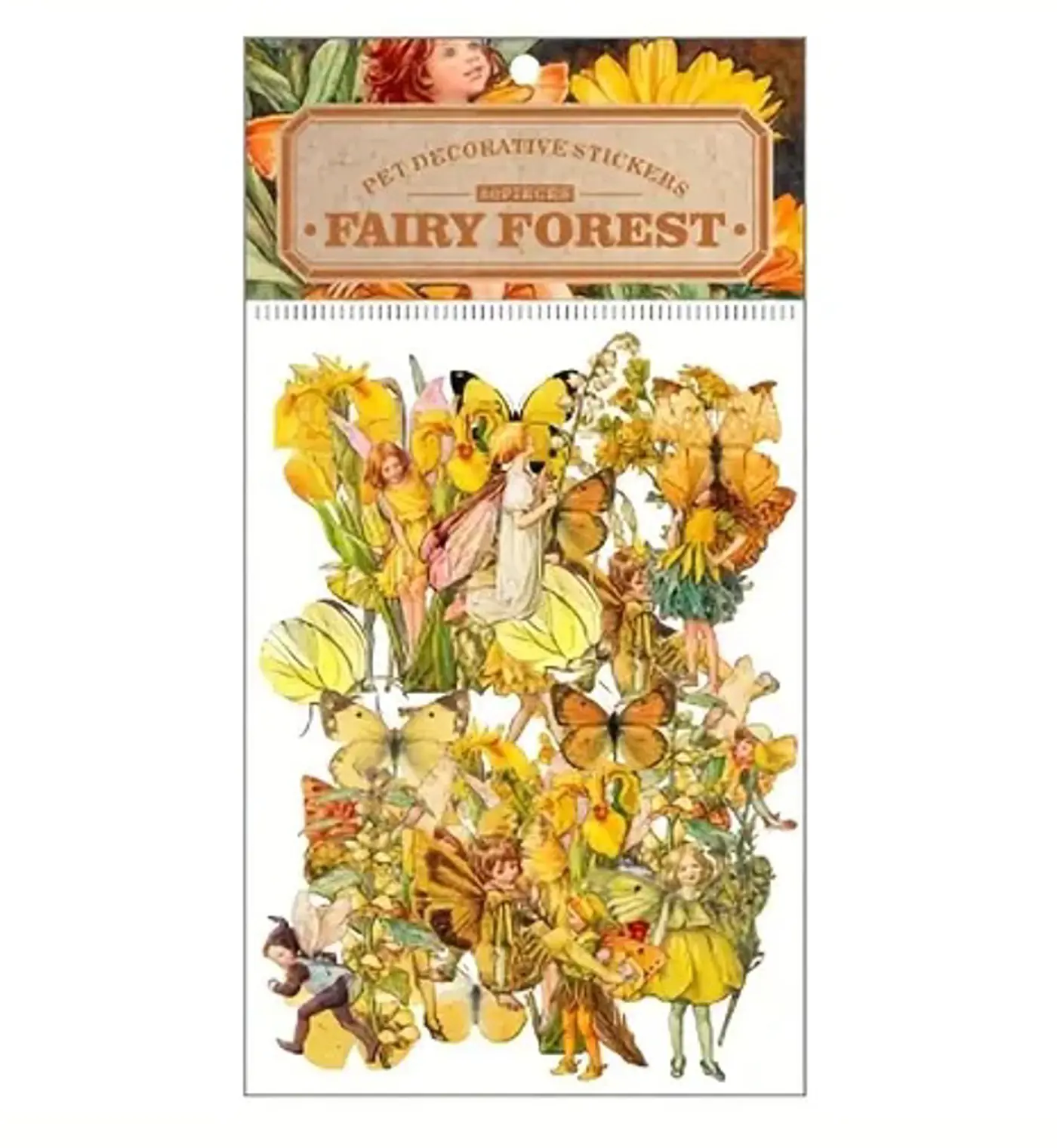 Samolepky – Fairy Forest Žlutá série (50 ks) - fotografie 1