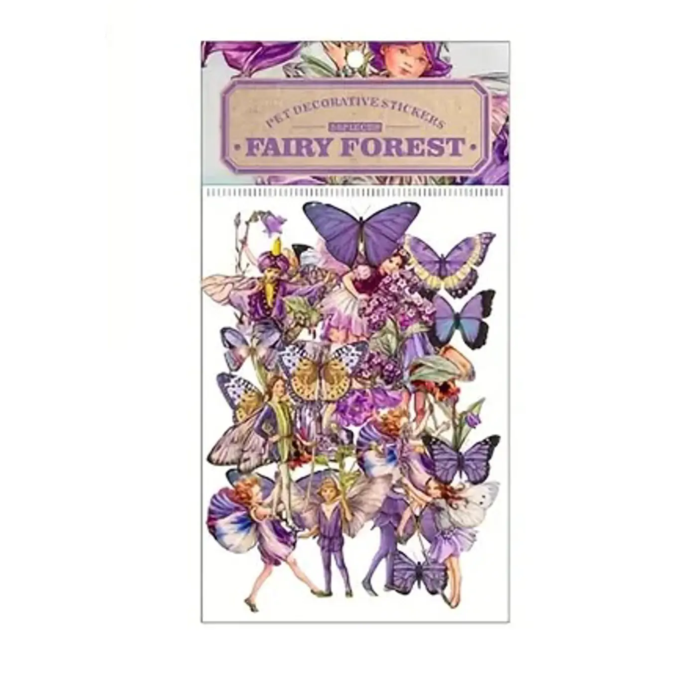 Samolepky – Fairy Forest Fialová série (50 ks) - fotografie 1