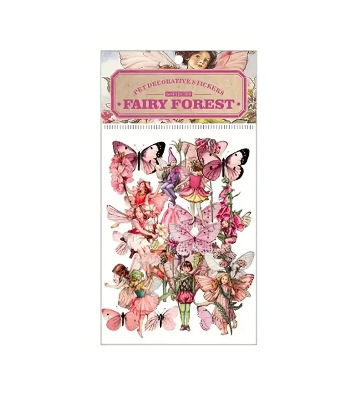 Samolepky – Fairy Forest Růžová série (50 ks) - fotografie 1