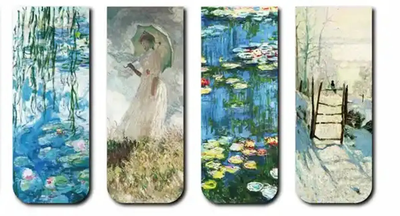 Magnetická záložka do knihy – sada 4 kusy (Van Gogh & Monet) №2 - fotografie 1