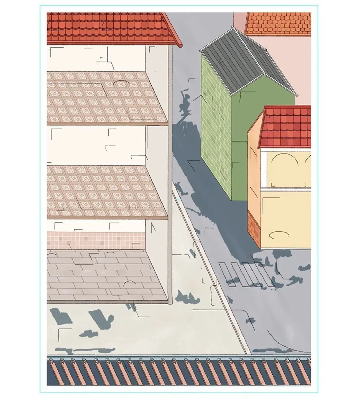 Kreativní antistresové vylepovačky – rumbox City Block Morning, 1 scéna + 2 archy PET samolepek (20 × 30 cm) - fotografie 2