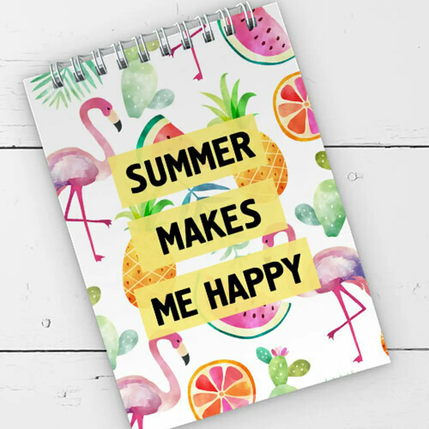 Blok kroužková vazba A6  Summer makes me happy - fotografie 1