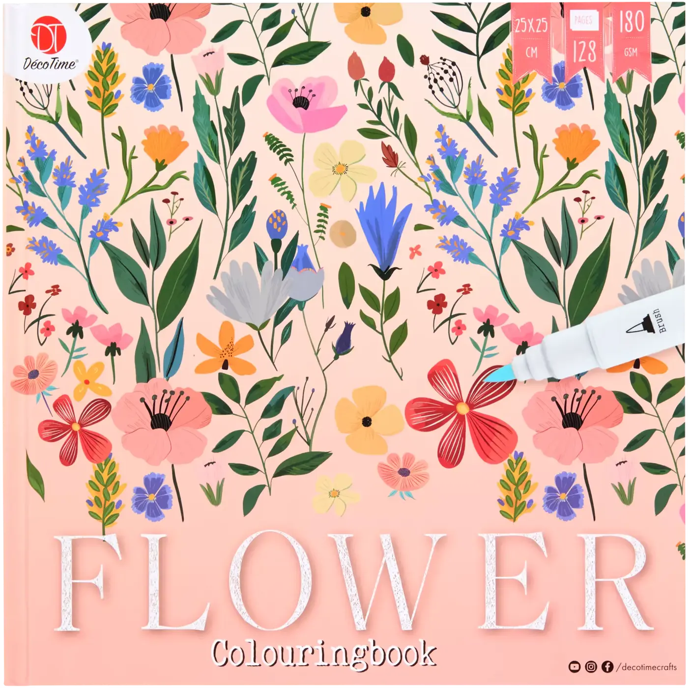 Omalovánky Flower – Relaxační omalovánky pro dospělé | 128 listů - fotografie 1