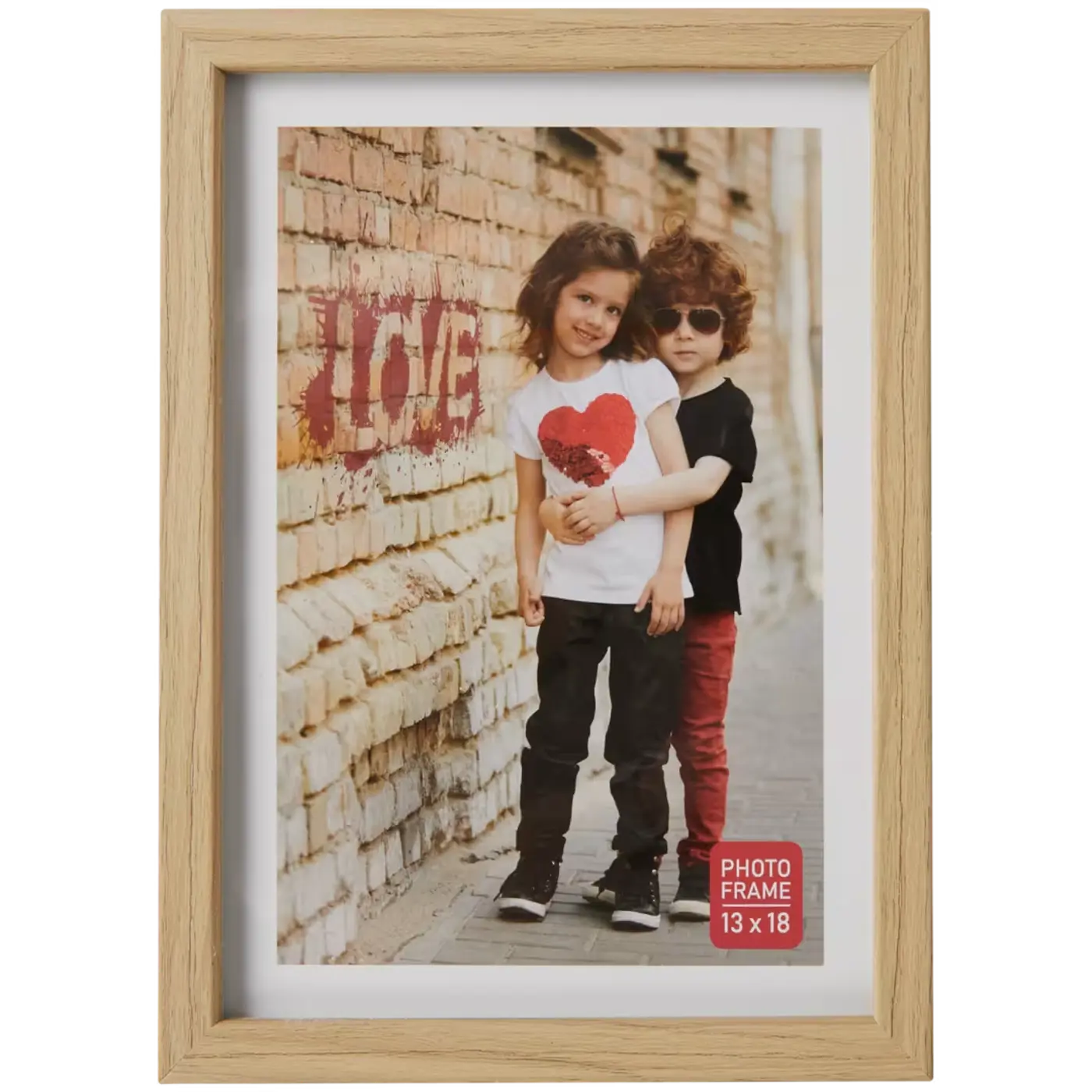 Dřevěný rámeček na fotografie 13 × 18 cm Love – FSC® certifikované dřevo - fotografie 1