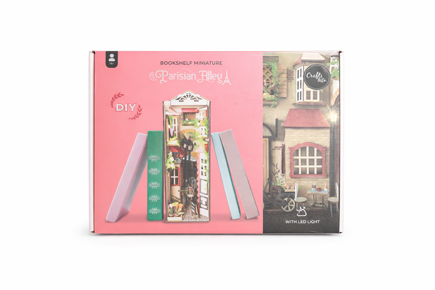 Miniaturní domek „Udělej si sám“ – Bookshelf Miniature Parisian Alley A (Crafts & Co) - fotografie 1