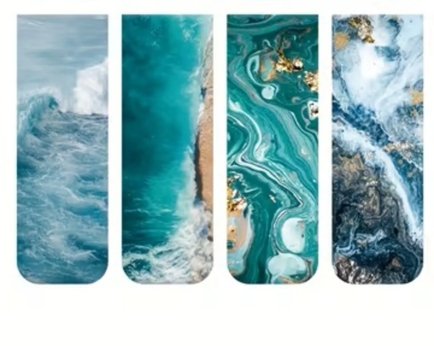 Oceánské abstrakce – magnetické záložky Zlatý příboj - fotografie 1